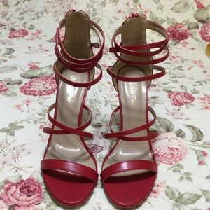 Dream Pairs strappy red heels, new without tags